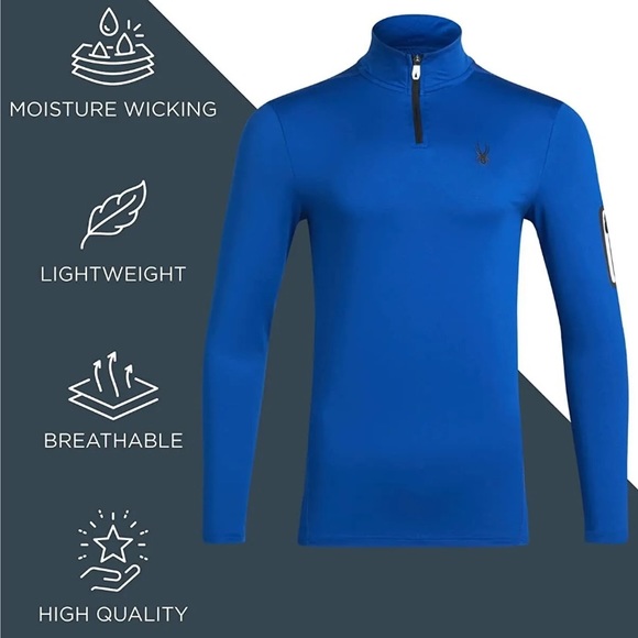 NWT | Spyder Active Performance 1/4 Zip Baselayer ~ SPM103R1D - Picture 3 of 10